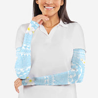Polynesian Vintage Floral Arm Sleeves Azure Motifs - Polynesian Pride