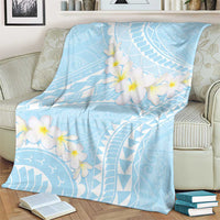 Polynesian Vintage Floral Blanket Azure Motifs - Polynesian Pride