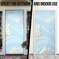 Polynesian Vintage Floral Door Cover Azure Motifs LT7 - Polynesian Pride