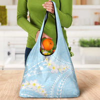 Polynesian Vintage Floral Grocery Bag Azure Motifs LT7 - Polynesian Pride
