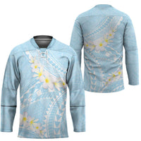 Polynesian Vintage Floral Hockey Jersey Azure Motifs LT7 - Polynesian Pride