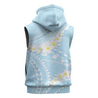 Polynesian Vintage Floral Sleeveless Zip Hoodie Azure Motifs LT7 - Polynesian Pride