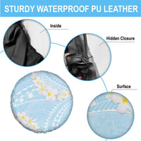 Polynesian Vintage Floral Spare Tire Cover Azure Motifs - Polynesian Pride