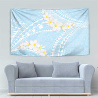 Polynesian Vintage Floral Tapestry Azure Motifs - Polynesian Pride