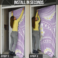 Polynesian Vintage Floral Door Cover Lavender Motifs LT7 - Polynesian Pride
