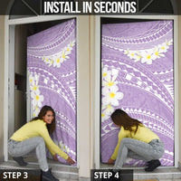 Polynesian Vintage Floral Door Cover Lavender Motifs LT7 - Polynesian Pride