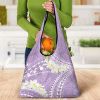 Polynesian Vintage Floral Grocery Bag Lavender Motifs LT7 - Polynesian Pride
