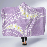 Polynesian Vintage Floral Hooded Blanket Lavender Motifs LT7 One Size Lavender - Polynesian Pride