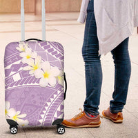 Polynesian Vintage Floral Luggage Cover Lavender Motifs - Polynesian Pride