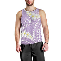 Polynesian Vintage Floral Men Tank Top Lavender Motifs LT7 - Polynesian Pride