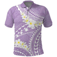 Polynesian Vintage Floral Polo Shirt Lavender Motifs LT7 Lavender - Polynesian Pride