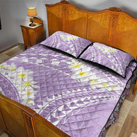 Polynesian Vintage Floral Quilt Bed Set Lavender Motifs - Polynesian Pride