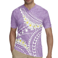 Polynesian Vintage Floral Rugby Jersey Lavender Motifs LT7 - Polynesian Pride