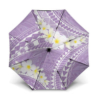 Polynesian Vintage Floral Umbrella Lavender Motifs LT7 One Size Folded 11.42 inch Opened Diameter 37.4 inch Lavender - Polynesian Pride