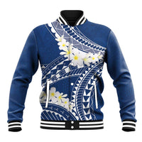 Polynesian Vintage Floral Baseball Jacket Navy Blue Motifs LT7 Unisex Navy Blue - Polynesian Pride