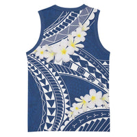Polynesian Vintage Floral Basketball Jersey Navy Blue Motifs LT7 - Polynesian Pride
