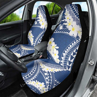 Polynesian Vintage Floral Car Seat Cover Navy Blue Motifs - Polynesian Pride