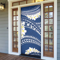 Polynesian Vintage Floral Door Cover Navy Blue Motifs LT7 - Polynesian Pride
