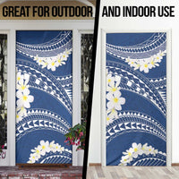 Polynesian Vintage Floral Door Cover Navy Blue Motifs LT7 - Polynesian Pride