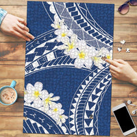 Polynesian Vintage Floral Puzzle Navy Blue Motifs - Polynesian Pride