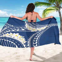 Polynesian Vintage Floral Sarong Navy Blue Motifs - Polynesian Pride