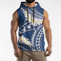 Polynesian Vintage Floral Sleeveless Hoodie Navy Blue Motifs LT7 - Polynesian Pride