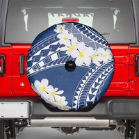 Polynesian Vintage Floral Spare Tire Cover Navy Blue Motifs - Polynesian Pride