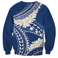 Polynesian Vintage Floral Sweatshirt Navy Blue Motifs LT7 - Polynesian Pride