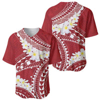 Polynesian Vintage Floral Baseball Jersey Scarlet Motifs - Polynesian Pride