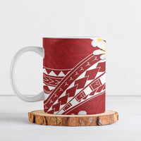Polynesian Vintage Floral Ceramic Mug Scarlet Motifs LT7 Scarlet - Polynesian Pride