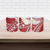 Polynesian Vintage Floral Ceramic Mug Scarlet Motifs LT7 - Polynesian Pride