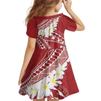 Polynesian Vintage Floral Family Matching Short Sleeve Bodycon Dress and Hawaiian Shirt Scarlet Motifs - Polynesian Pride