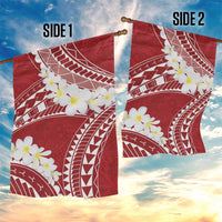 Polynesian Vintage Floral Garden Flag Scarlet Motifs - Polynesian Pride