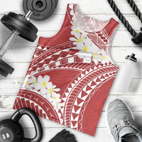 Polynesian Vintage Floral Men Tank Top Scarlet Motifs LT7 - Polynesian Pride