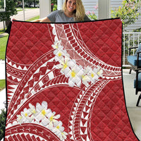 Polynesian Vintage Floral Quilt Scarlet Motifs - Polynesian Pride