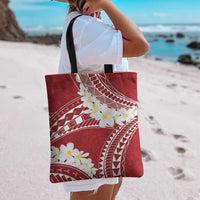 Polynesian Vintage Floral Tote Bag Scarlet Motifs - Polynesian Pride