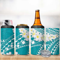 Polynesian Vintage Floral 4 in 1 Can Cooler Tumbler Teal Motifs LT7 - Polynesian Pride