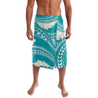 Polynesian Vintage Floral Lavalava Teal Motifs - Polynesian Pride