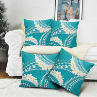 Polynesian Vintage Floral Pillow Cover Teal Motifs - Polynesian Pride