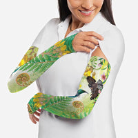 New Zealand Maori Mahuru Arm Sleeves Tui With Pikawakawa Spring Colors LT7 - Polynesian Pride