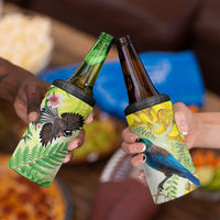 New Zealand Maori Mahuru 4 in 1 Can Cooler Tumbler Tui With Pikawakawa Spring Colors LT7 - Polynesian Pride
