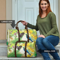 New Zealand Maori Mahuru Travel Bag Tui With Pikawakawa Spring Colors LT7 - Polynesian Pride