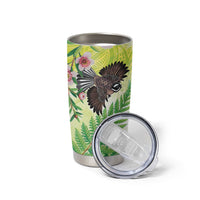 New Zealand Maori Mahuru Tumbler Cup Tui With Pikawakawa Spring Colors LT7 - Polynesian Pride