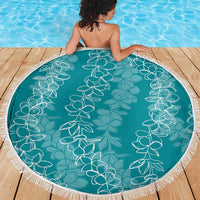 Hawaii Plumeria Lei Beach Blanket Aloha Festive Vibe - Teal LT7 - Polynesian Pride