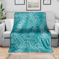 Hawaii Plumeria Lei Blanket Aloha Festive Vibe - Teal LT7 - Polynesian Pride