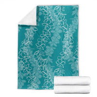 Hawaii Plumeria Lei Blanket Aloha Festive Vibe - Teal LT7 - Polynesian Pride