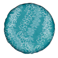 Hawaii Plumeria Lei Spare Tire Cover Aloha Festive Vibe - Teal LT7 - Polynesian Pride