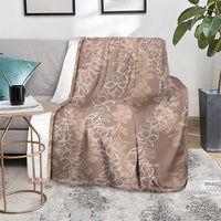 Hawaii Plumeria Lei Blanket Aloha Festive Vibe - Beige LT7 - Polynesian Pride