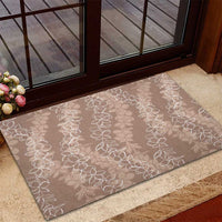 Hawaii Plumeria Lei Rubber Doormat Aloha Festive Vibe - Beige LT7 - Polynesian Pride