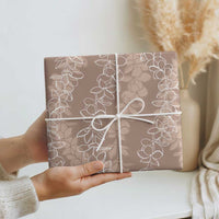 Hawaii Plumeria Lei Wrapping Paper Aloha Festive Vibe - Beige LT7 - Polynesian Pride